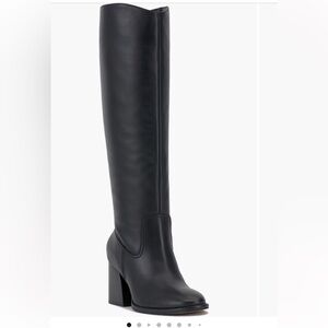 Vince Camuto Leila Block Heels Black Leather